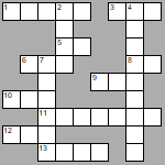 Icon representing a free-form crossword puzzle grid
